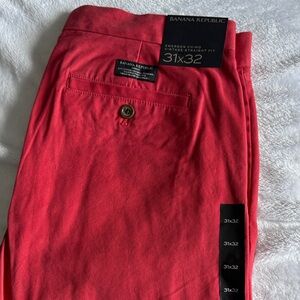 Banana Republic Vibrant Red Chino Trousers